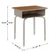 Flash Furniture HERCULES Student Desk w/Open Front Metal Book Box, Walnut Desktop, Silver Frame and Blk Stack Chair FD-DESK-GWA-SCH3BB-GG - alternate 7